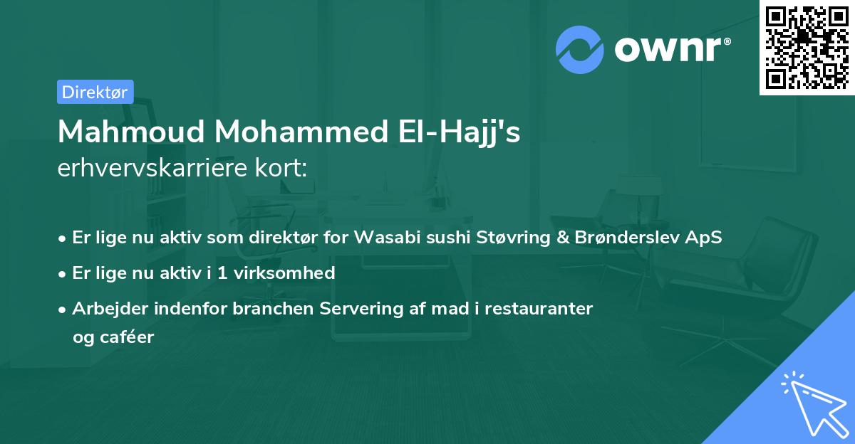 Mahmoud Mohammed El-Hajj's erhvervskarriere kort