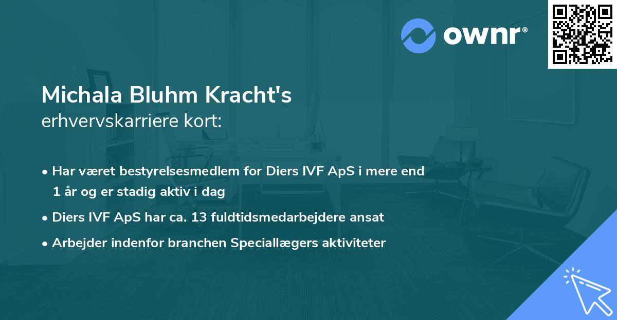 Michala Bluhm Kracht's erhvervskarriere kort