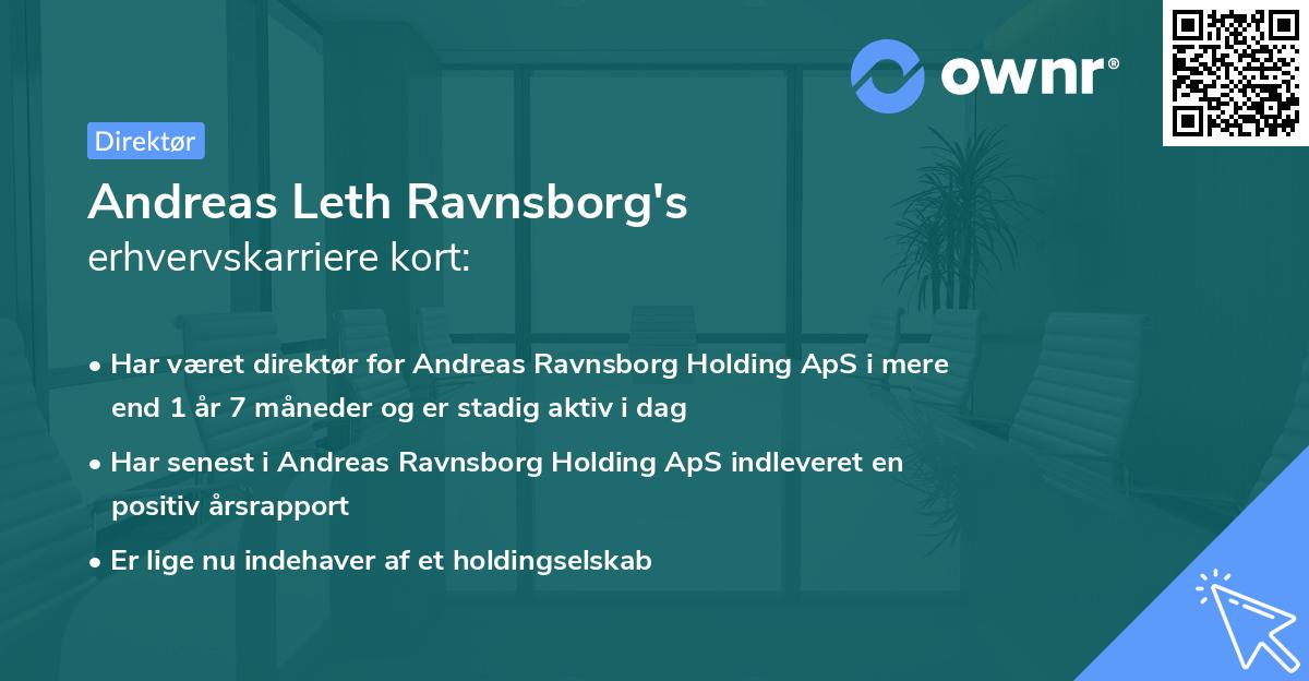 Andreas Leth Ravnsborg's erhvervskarriere kort