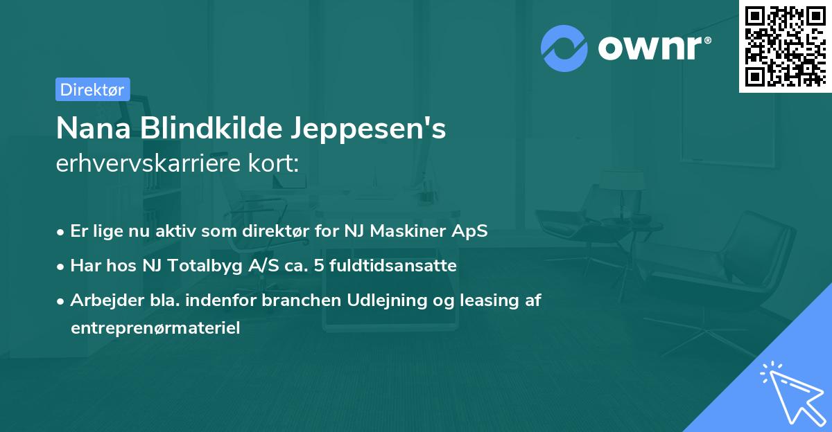 Nana Blindkilde Jeppesen's erhvervskarriere kort