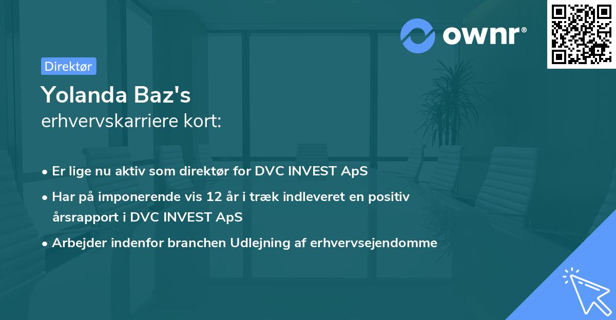 Yolanda Baz's erhvervskarriere kort
