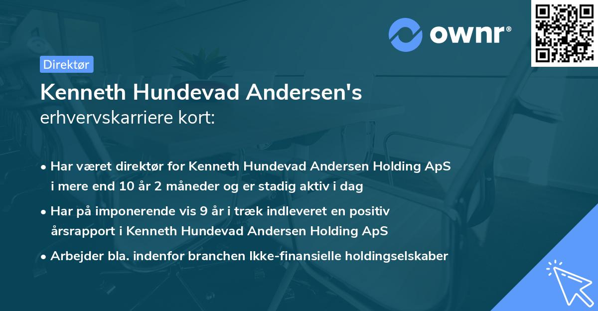 Kenneth Hundevad Andersen's erhvervskarriere kort