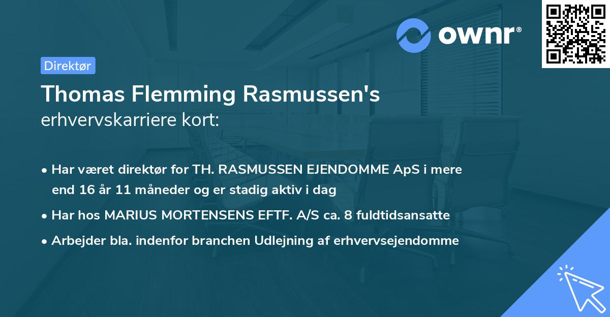 Thomas Flemming Rasmussen's erhvervskarriere kort