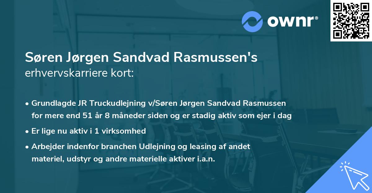 Søren Jørgen Sandvad Rasmussen's erhvervskarriere kort