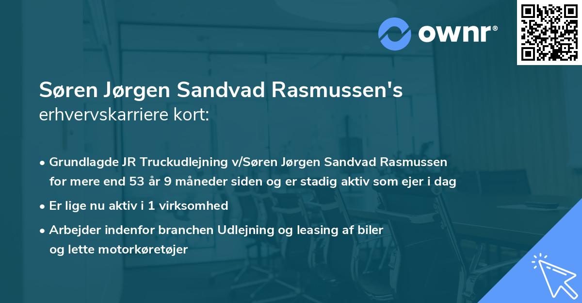 Søren Jørgen Sandvad Rasmussen's erhvervskarriere kort