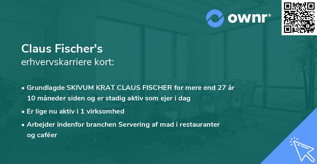 Claus Fischer's erhvervskarriere kort