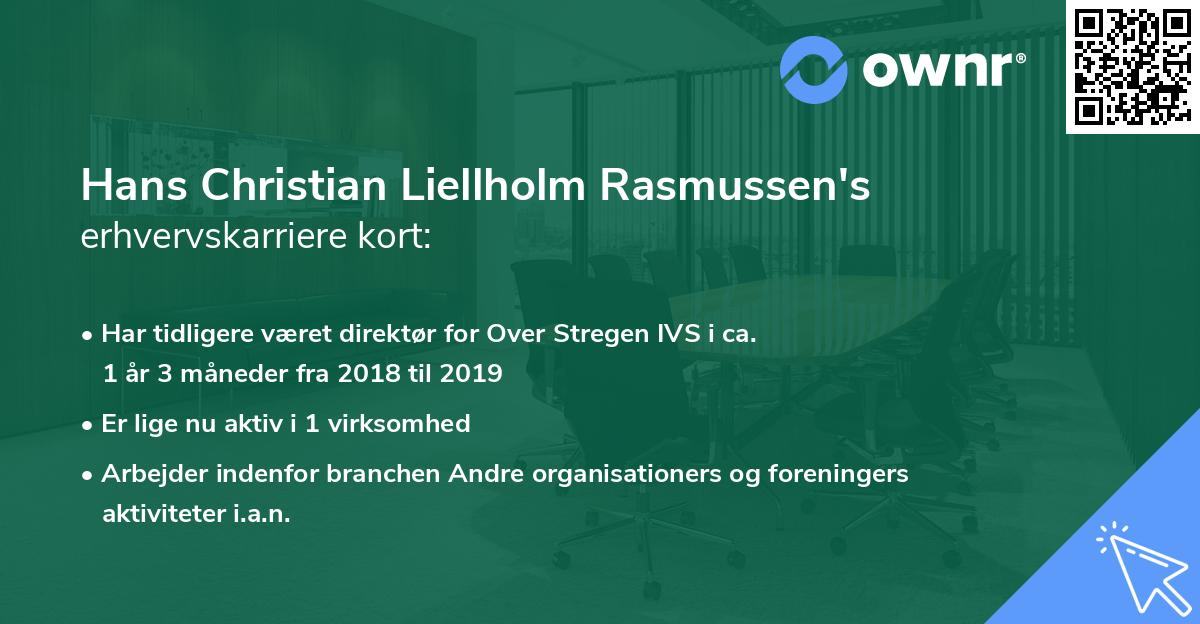 Hans Christian Liellholm Rasmussen's erhvervskarriere kort