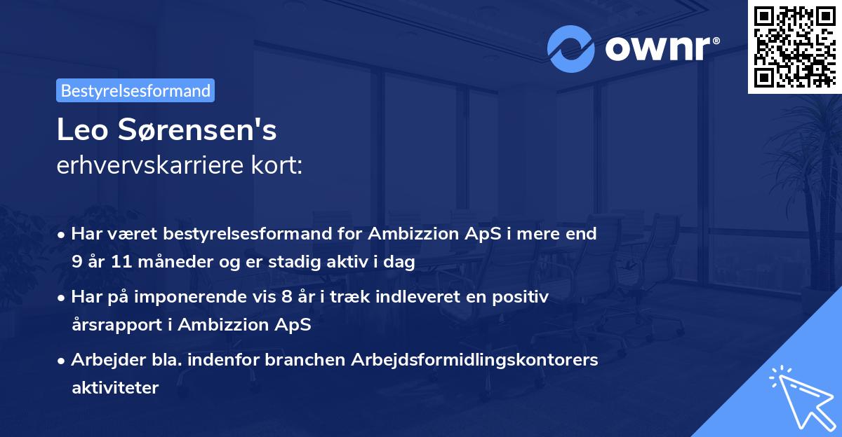 Leo Sørensen's erhvervskarriere kort
