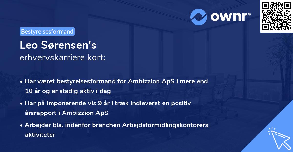 Leo Sørensen's erhvervskarriere kort