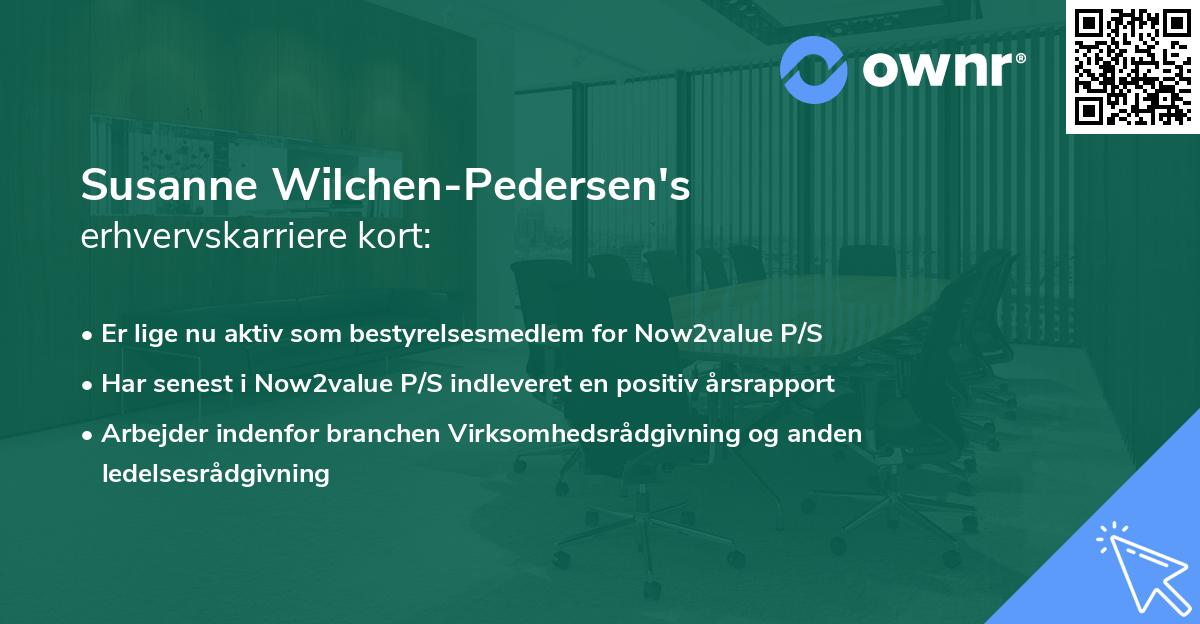 Susanne Wilchen-Pedersen's erhvervskarriere kort