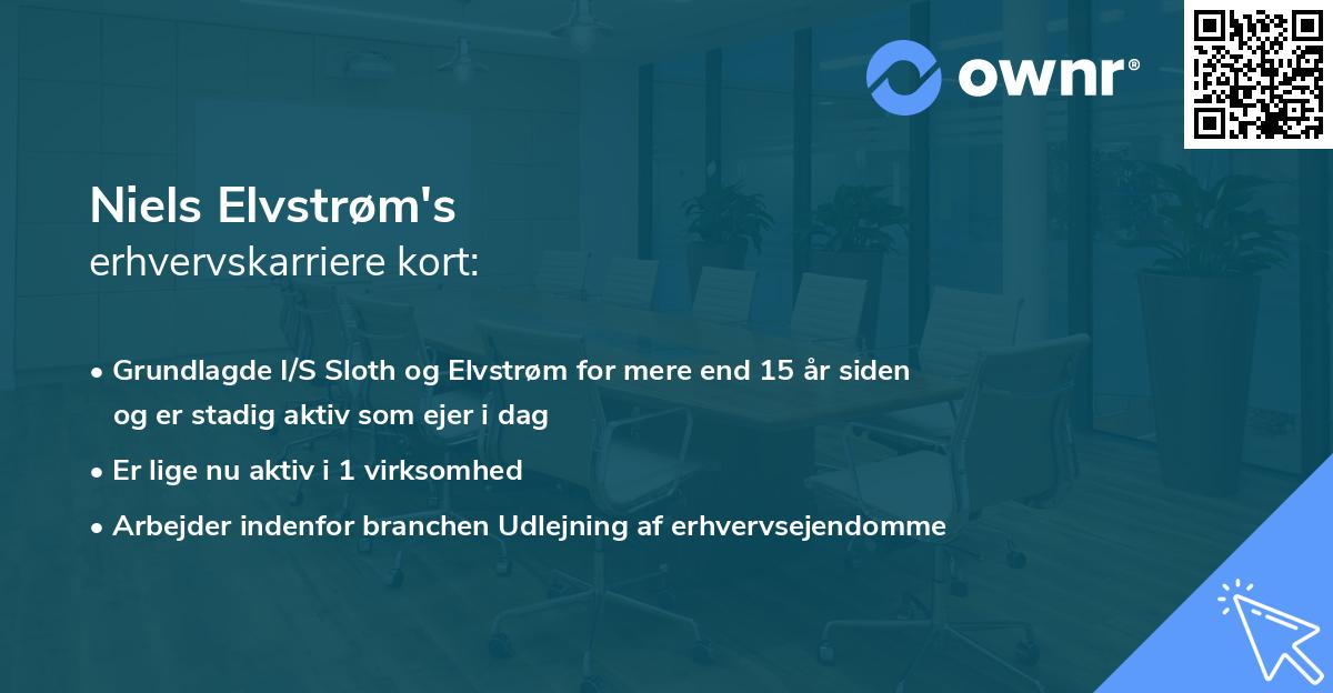 Niels Elvstrøm's erhvervskarriere kort