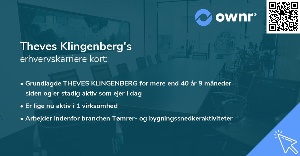 Theves Klingenberg's erhvervskarriere kort