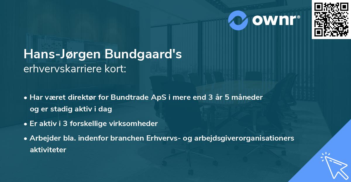 Hans-Jørgen Bundgaard's erhvervskarriere kort