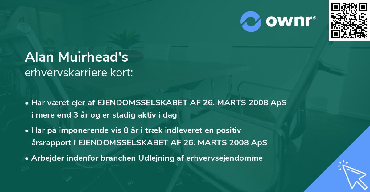 Alan Muirhead's erhvervskarriere kort