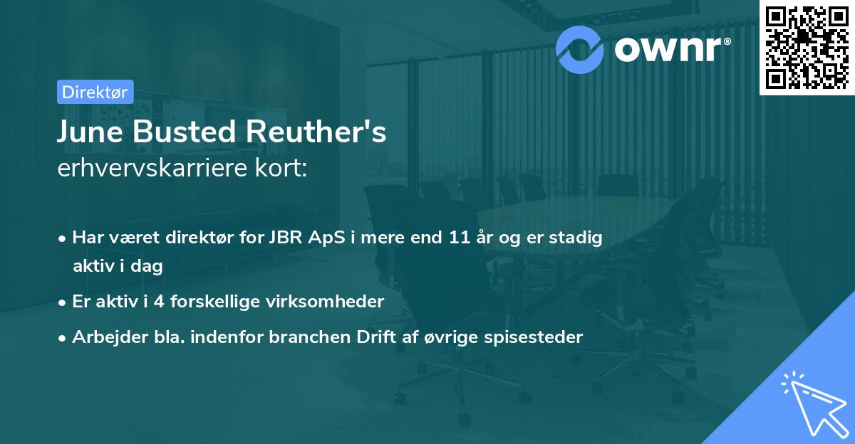 June Busted Reuther's erhvervskarriere kort