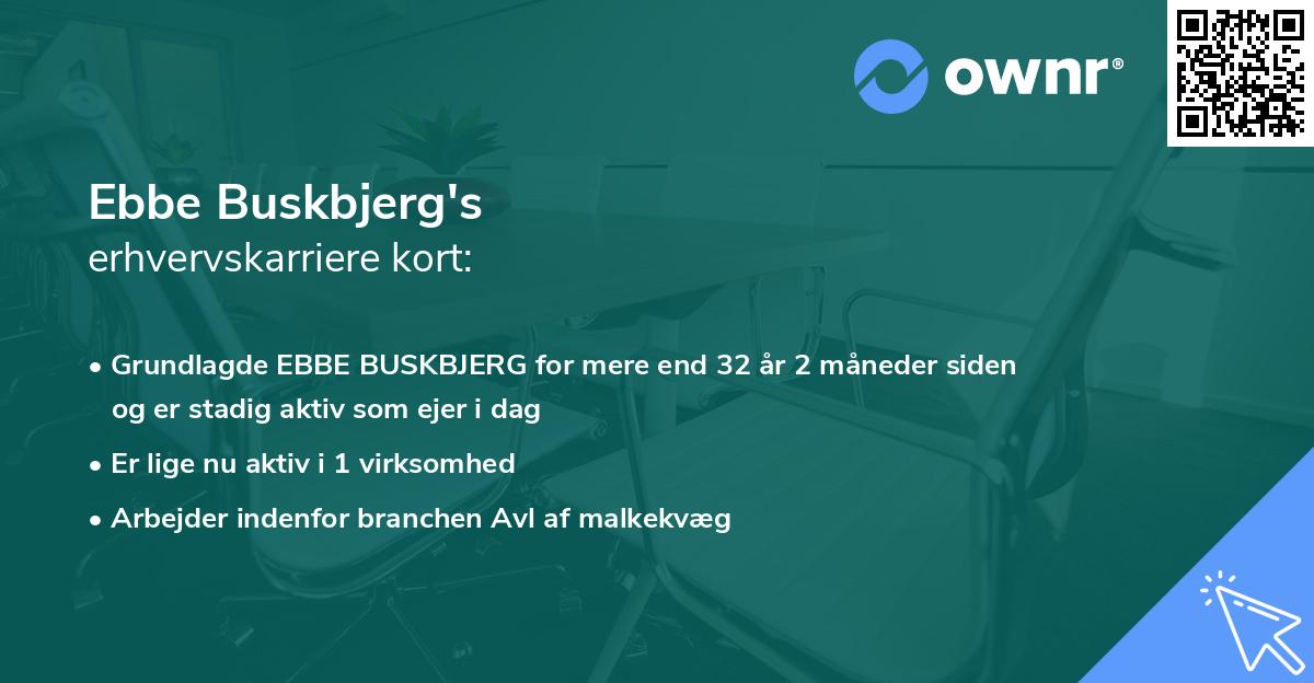 Ebbe Buskbjerg's erhvervskarriere kort