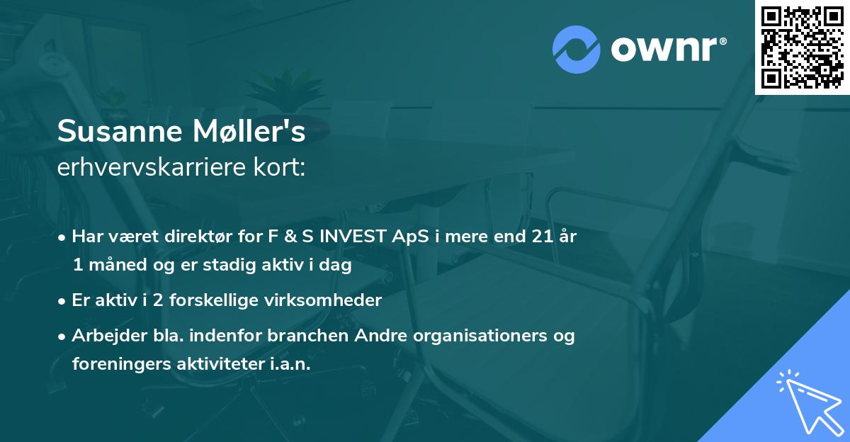 Susanne Møller's erhvervskarriere kort