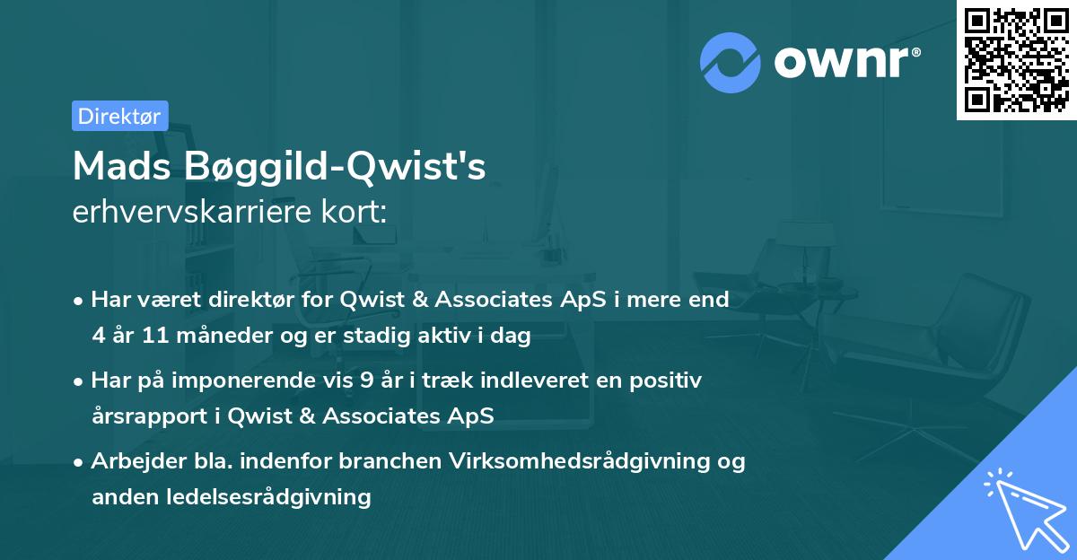 Mads Bøggild-Qwist's erhvervskarriere kort