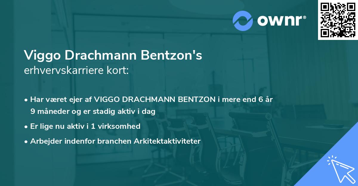 Viggo Drachmann Bentzon's erhvervskarriere kort