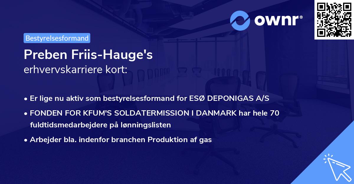 Preben Friis-Hauge's erhvervskarriere kort