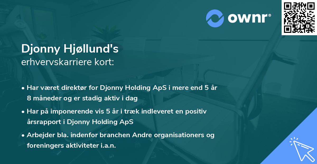 Djonny Hjøllund's erhvervskarriere kort