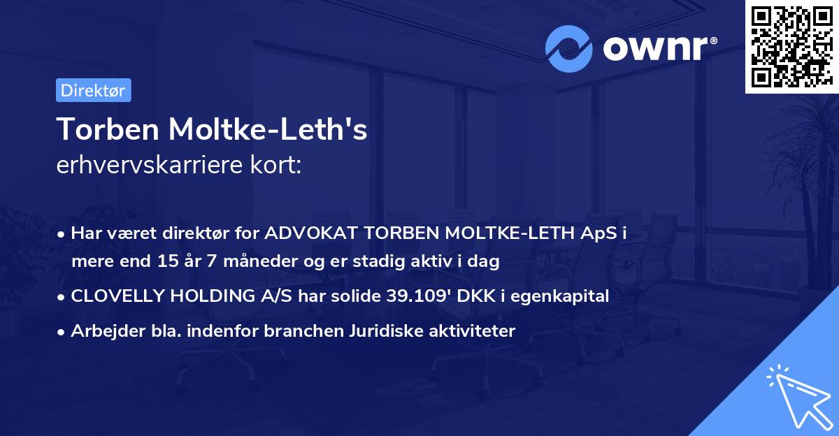 Torben Moltke-Leth's erhvervskarriere kort