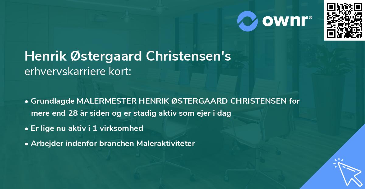 Henrik Østergaard Christensen's erhvervskarriere kort