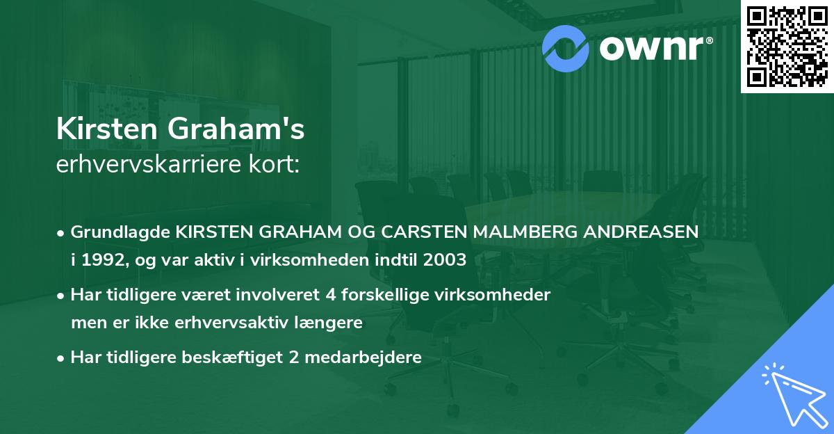 Kirsten Graham's erhvervskarriere kort