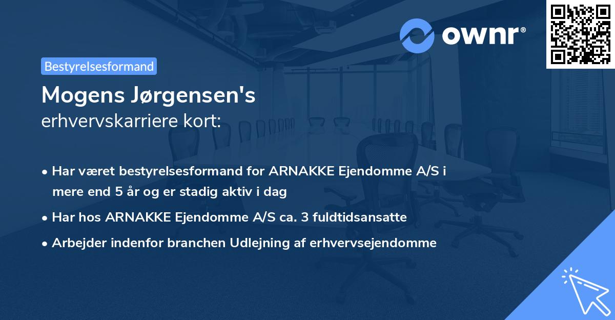 Mogens Jørgensen's erhvervskarriere kort