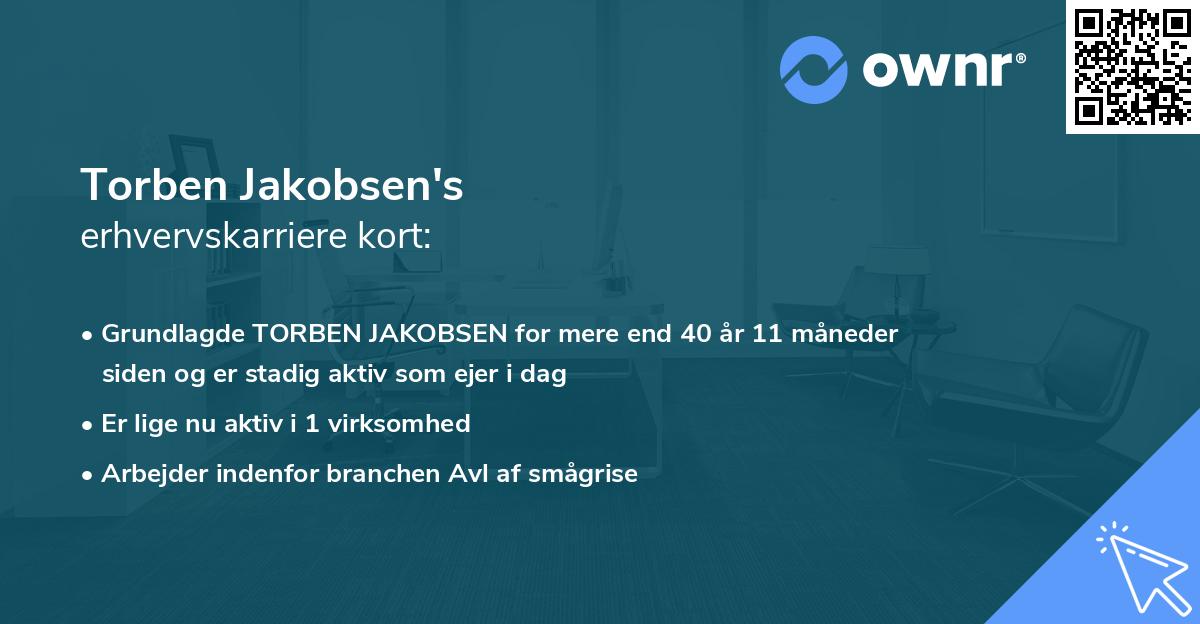 Torben Jakobsen's erhvervskarriere kort
