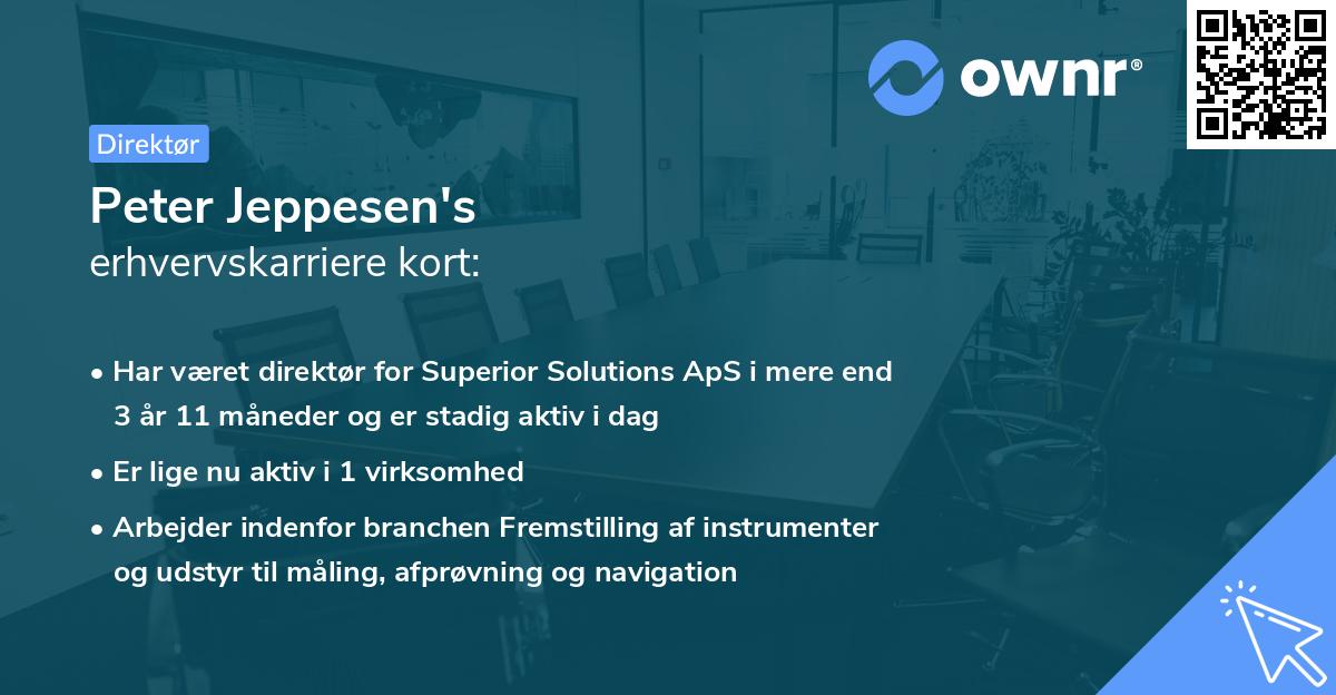 Peter Jeppesen's erhvervskarriere kort