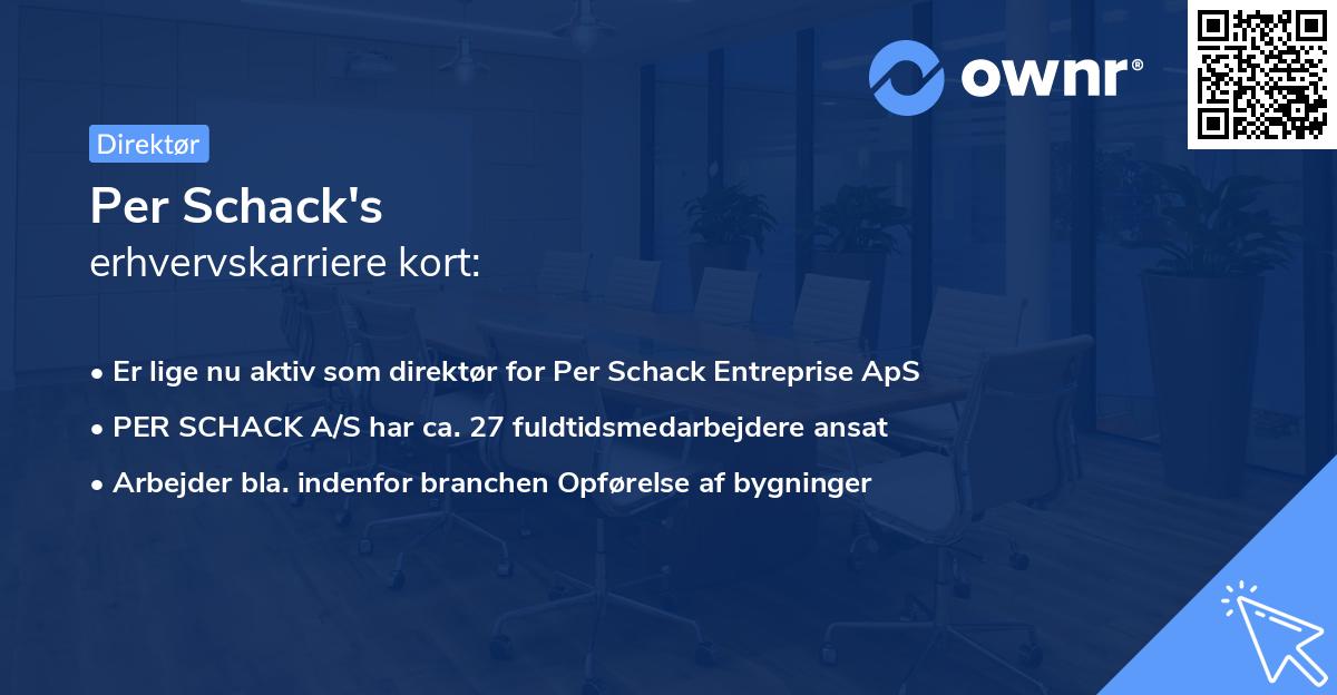 Per Schack's erhvervskarriere kort
