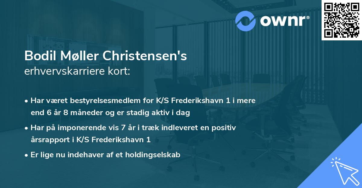 Bodil Møller Christensen's erhvervskarriere kort