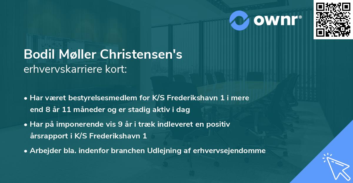 Bodil Møller Christensen's erhvervskarriere kort