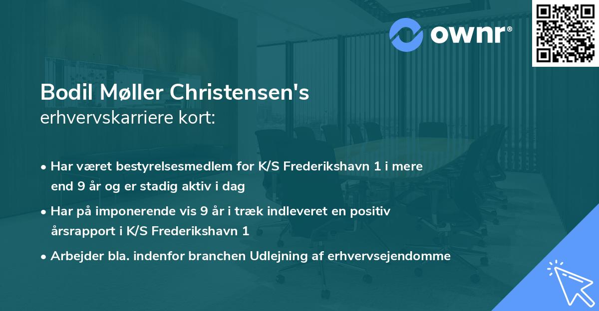 Bodil Møller Christensen's erhvervskarriere kort