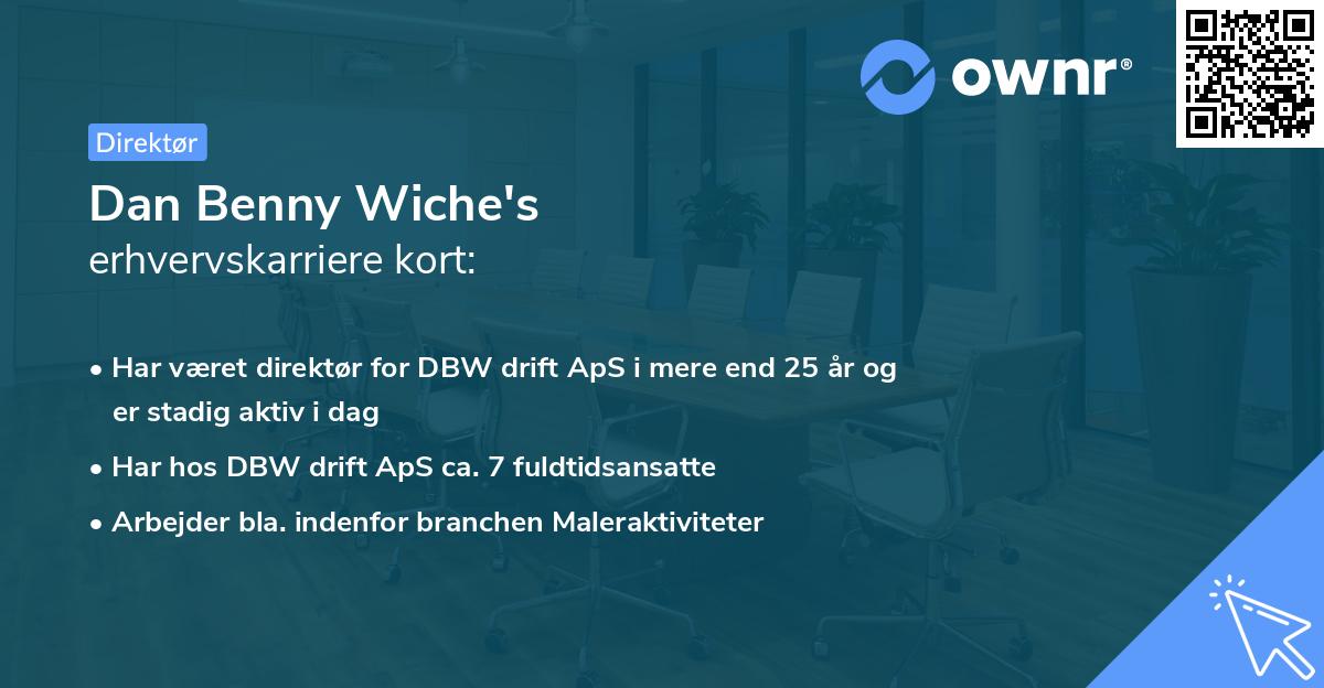 Dan Benny Wiche's erhvervskarriere kort
