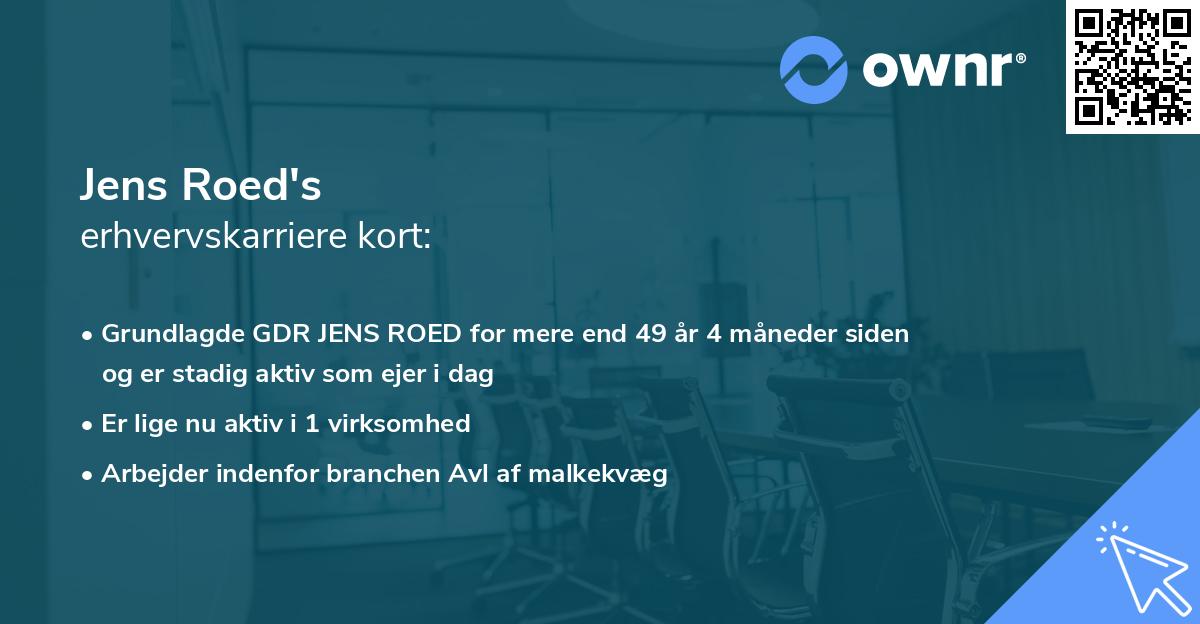 Jens Roed's erhvervskarriere kort
