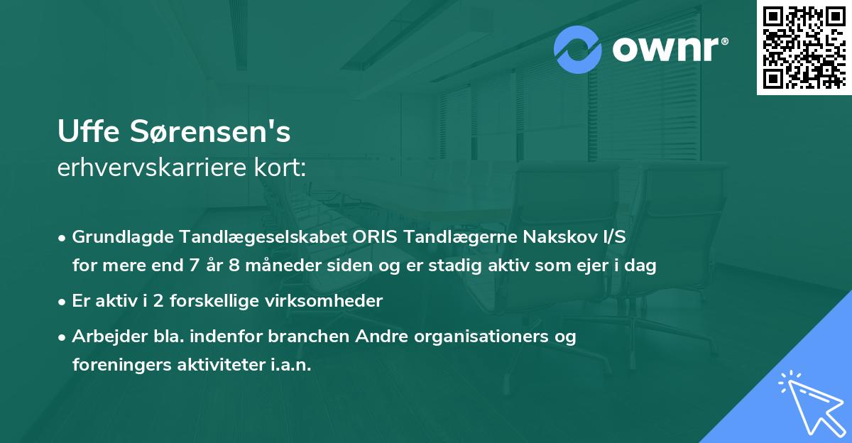 Uffe Sørensen's erhvervskarriere kort