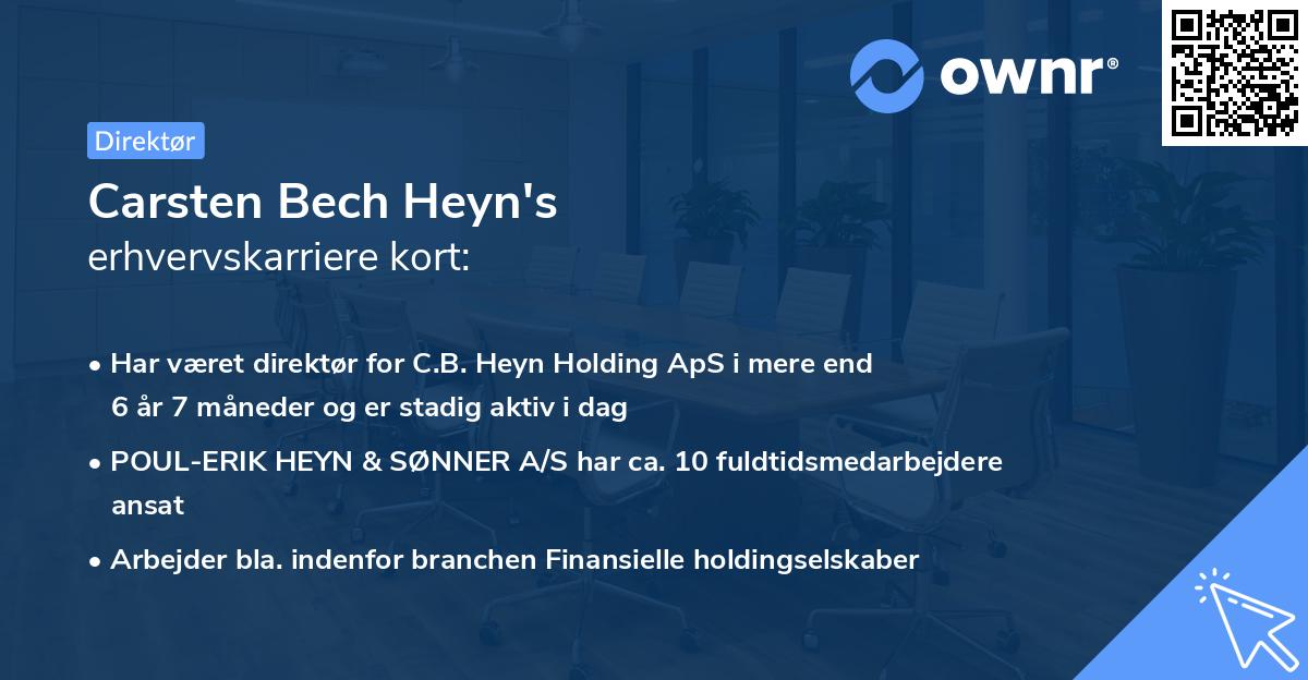 Carsten Bech Heyn's erhvervskarriere kort