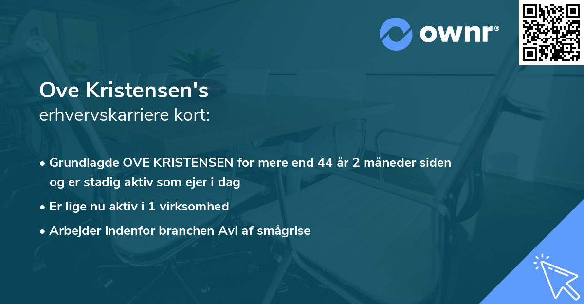 Ove Kristensen's erhvervskarriere kort