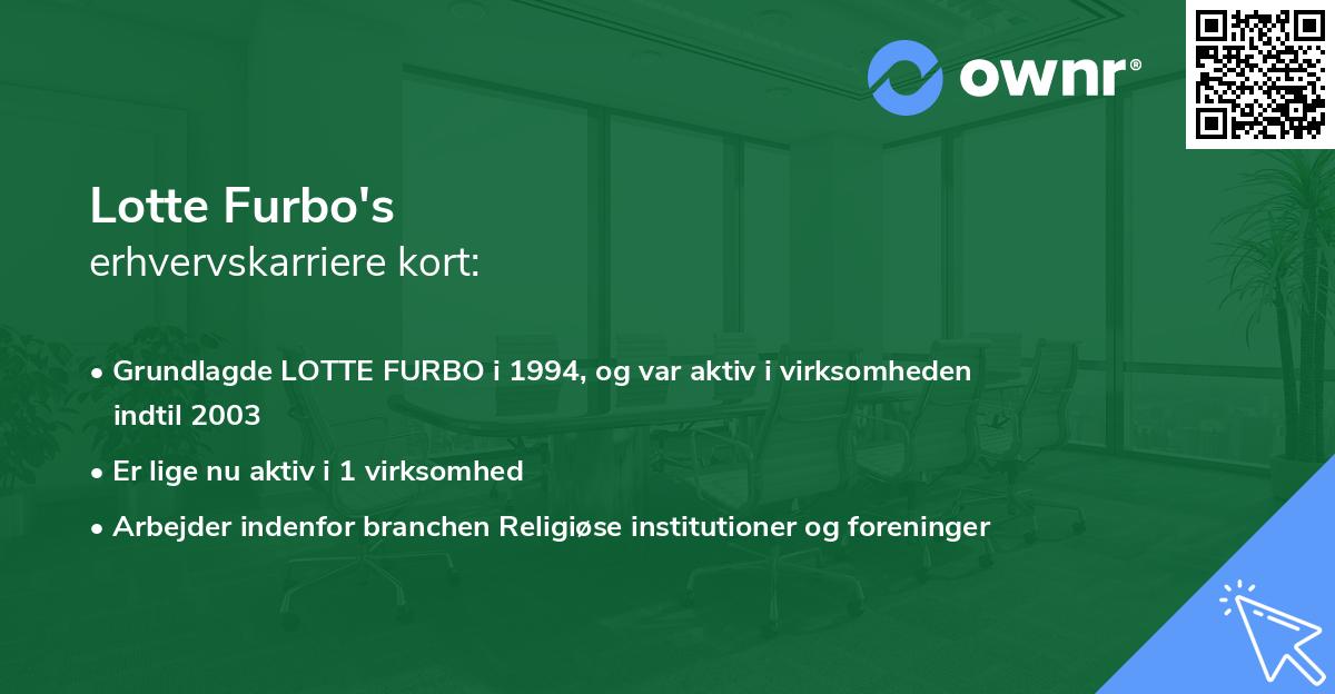 Lotte Furbo's erhvervskarriere kort