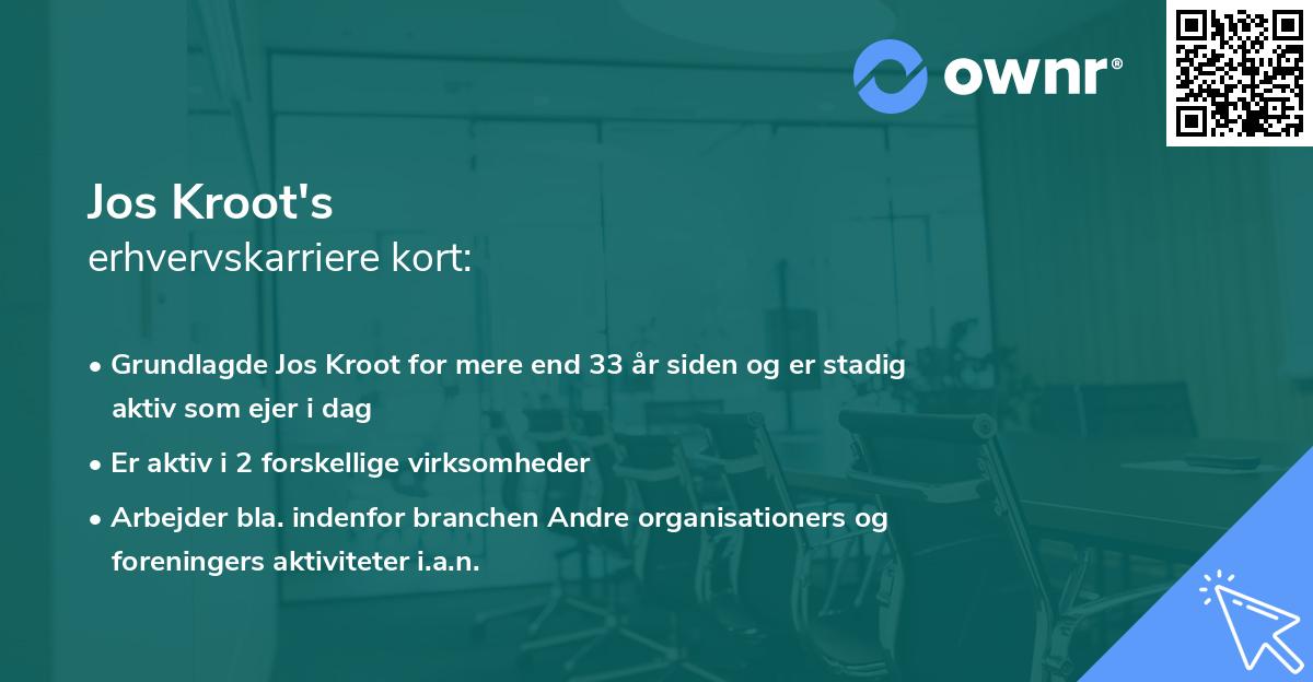 Jos Kroot's erhvervskarriere kort