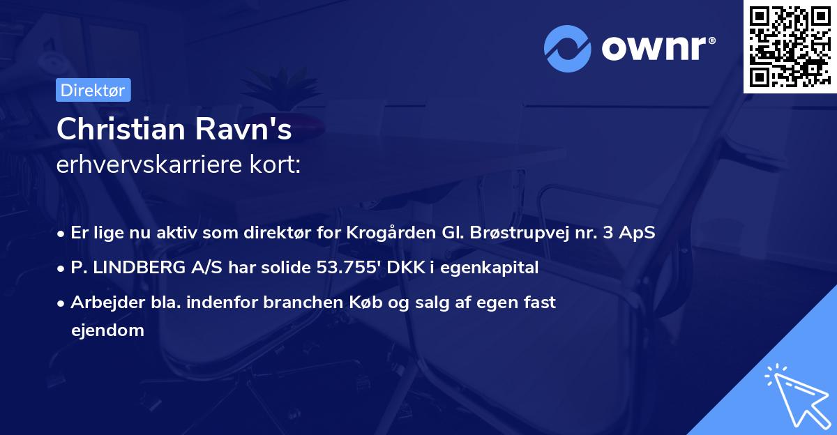 Christian Ravn's erhvervskarriere kort