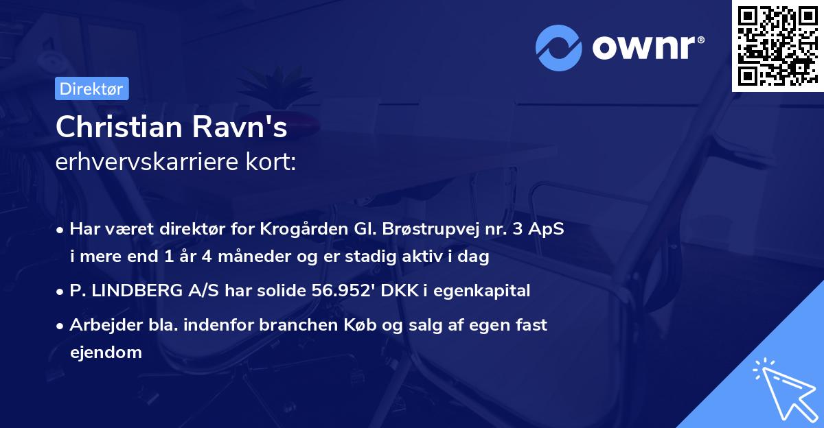 Christian Ravn's erhvervskarriere kort
