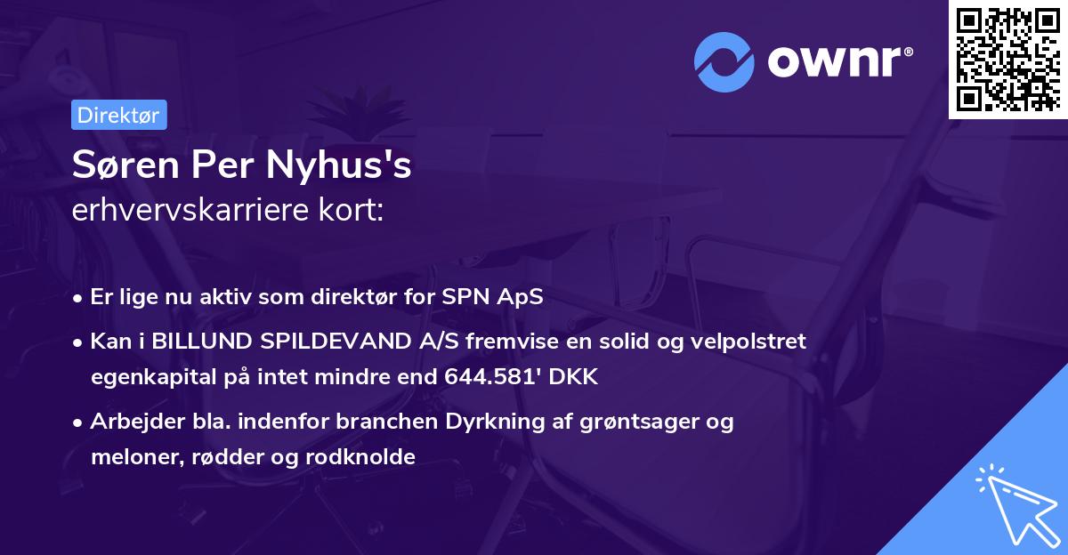 Søren Per Nyhus's erhvervskarriere kort