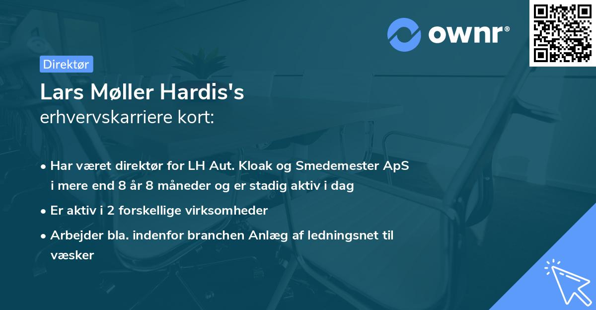 Lars Møller Hardis's erhvervskarriere kort