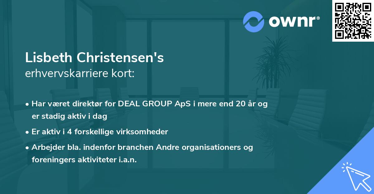 Lisbeth Christensen's erhvervskarriere kort