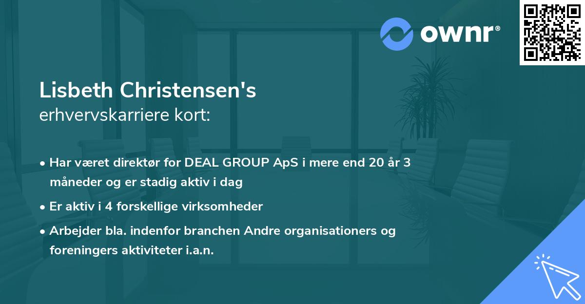 Lisbeth Christensen's erhvervskarriere kort