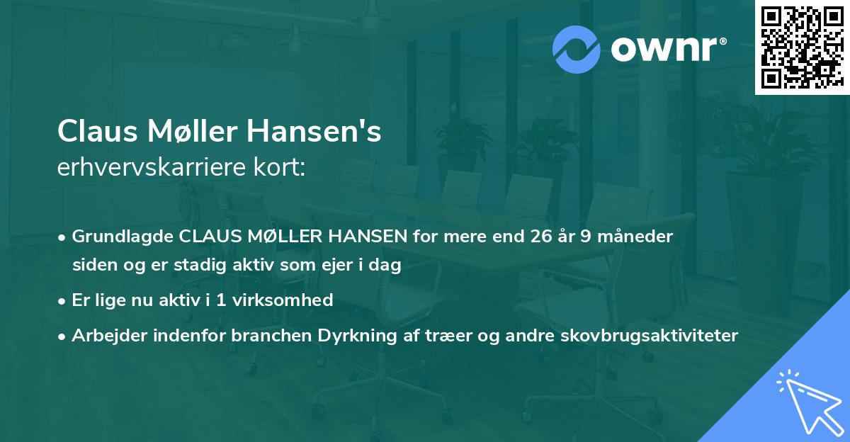 Claus Møller Hansen's erhvervskarriere kort