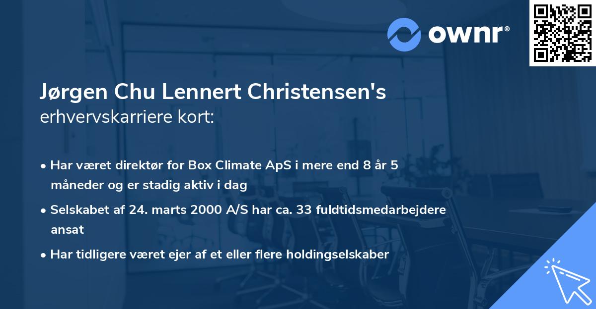 Jørgen Chu Lennert Christensen's erhvervskarriere kort